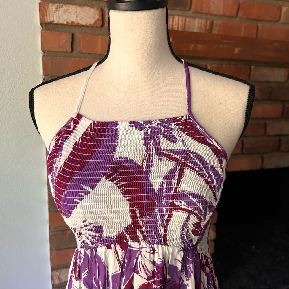 Free People Intimately Heat Wave Printed Maxi Slip Dress in Purple Sz XS - Picture 4 of 9